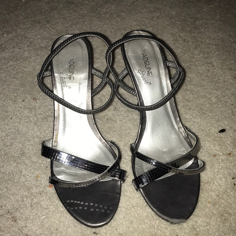 Silver high heels